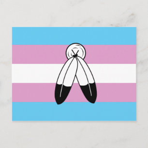 Carte Postale Drapeau de fierté trans bispirituel