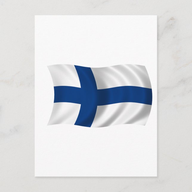 Carte Postale Drapeau de Finlande (Devant)