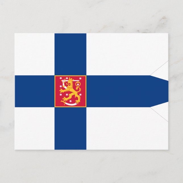 Carte Postale Drapeau De Finlande, Drapeau De Finlande (Devant)
