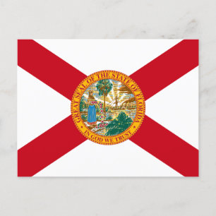 Carte Postale Drapeau de Floride : L'état de soleil des Floridie