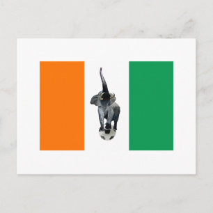 Carte Postale Drapeau de football Côte d'Ivoire