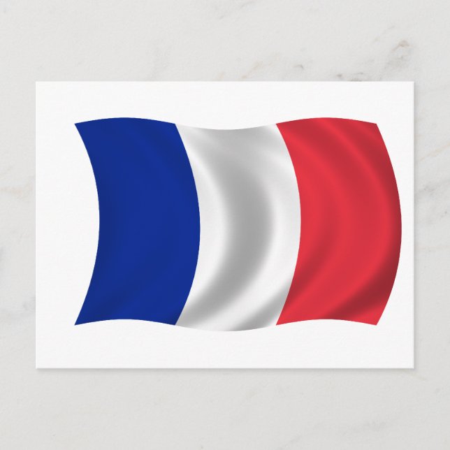 Carte Postale Drapeau de France (Devant)