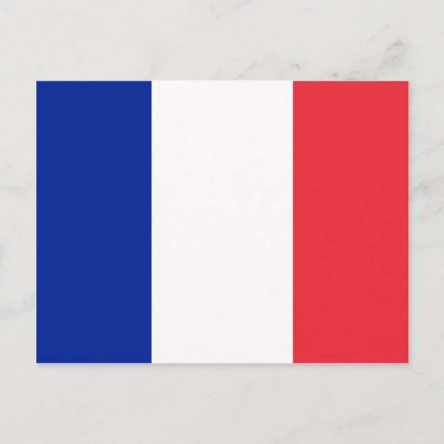 Carte Postale Drapeau de France (Devant)