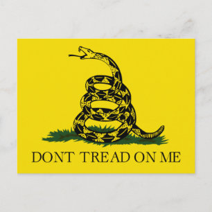 Carte Postale Drapeau de Gadsden (Ne me marche pas dessus) (Drap