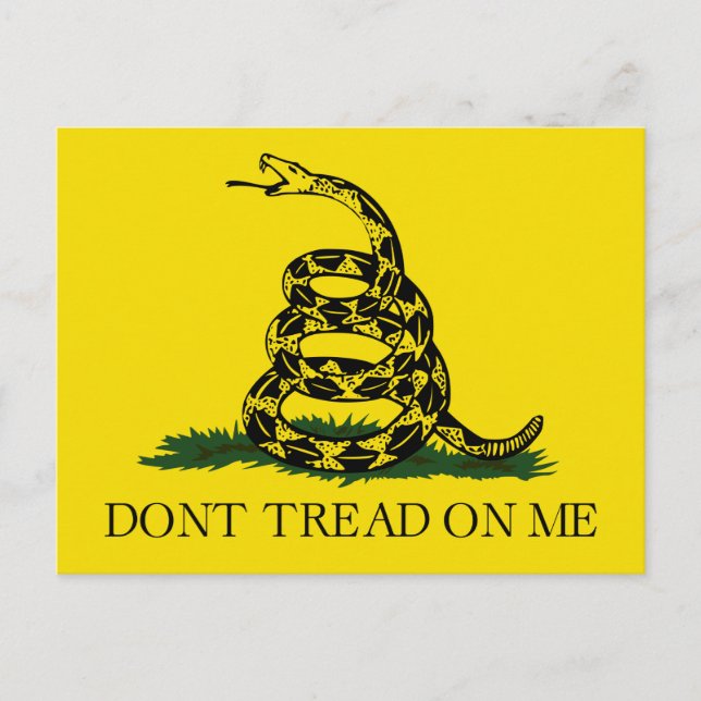 Carte Postale Drapeau de Gadsden (Ne me marche pas dessus) (Drap (Devant)