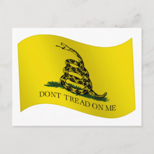 Carte Postale Drapeau de Gadsden, ne me touchez pas