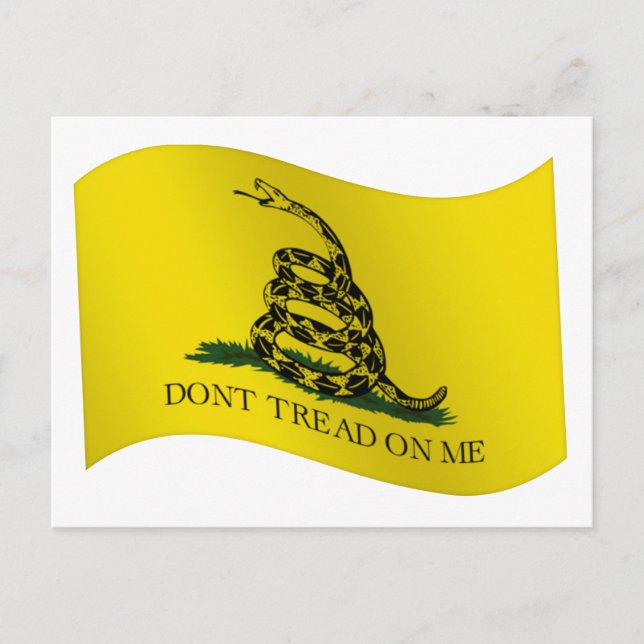 Carte Postale Drapeau de Gadsden, ne me touchez pas (Devant)