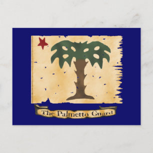Carte Postale Drapeau de garde Palmetto