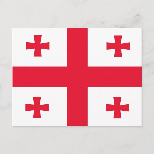 Carte Postale Drapeau de Géorgie (Devant)