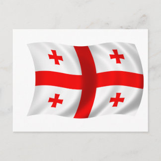 Carte Postale Drapeau de Géorgie