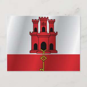 Carte Postale Drapeau de Gibraltar