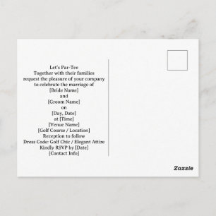 Carte Postale Drapeau de golf sur une forme de cœur sur le green