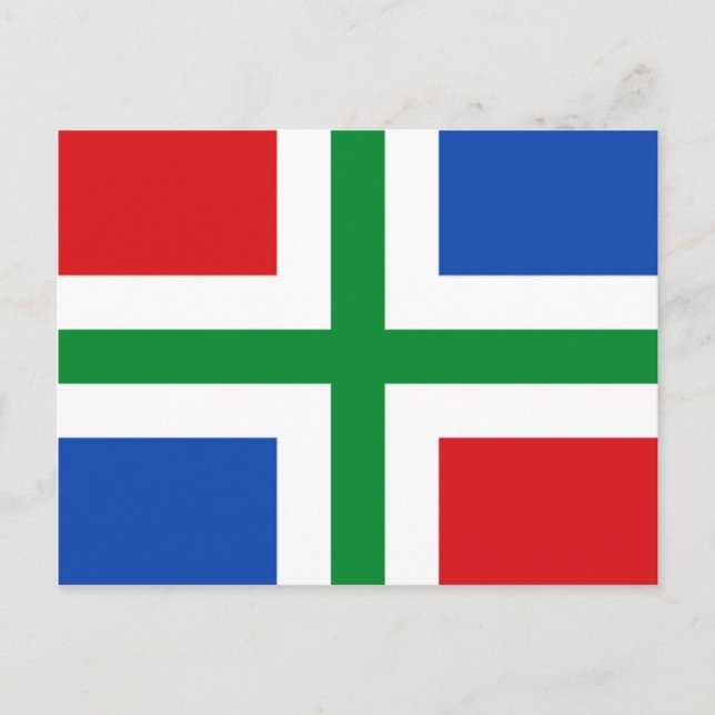 Carte Postale Drapeau de Groningen (province) (Devant)