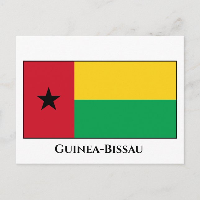 Carte Postale Drapeau de Guinée-Bissau (Devant)