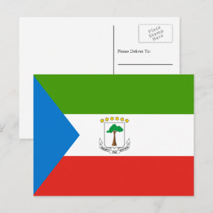 Carte Postale Drapeau de Guinée équatoriale, Drapeau de Guinée é
