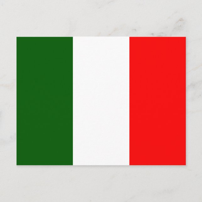 Carte Postale Drapeau de haute qualité de l'Italie (Devant)
