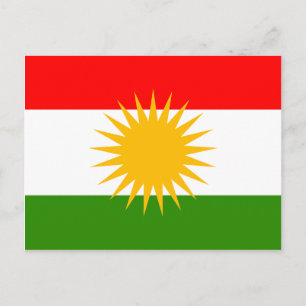 Carte Postale Drapeau de haute qualité du Kurdistan