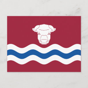 Carte Postale Drapeau de Herefordshire (comté du Royaume-Uni)