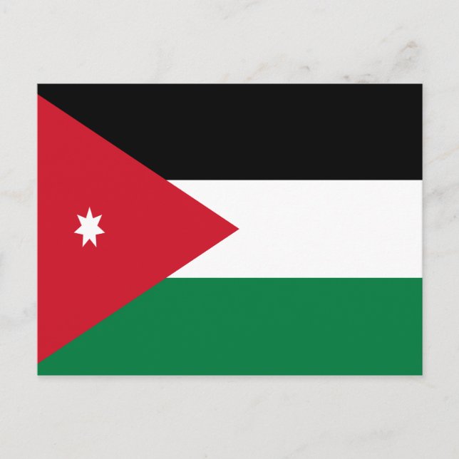 Carte Postale Drapeau de Jordanie (Devant)