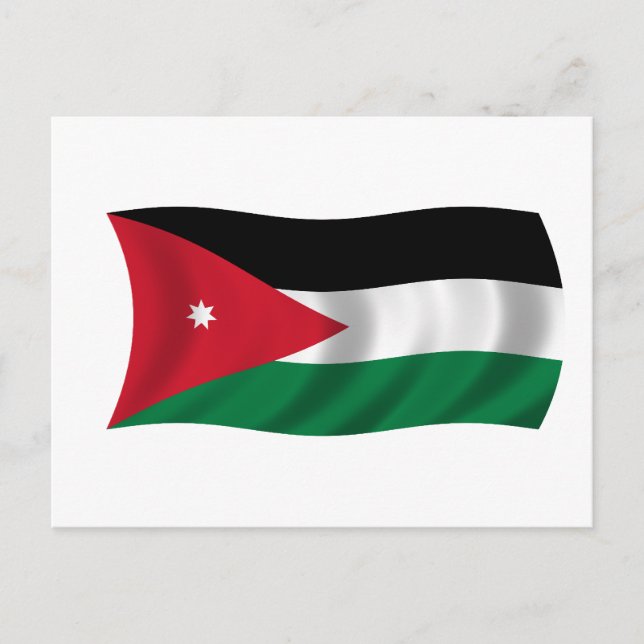 Carte Postale Drapeau de Jordanie (Devant)