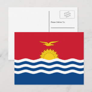 Carte Postale Drapeau de Kiribati, Drapeau de Kiribati