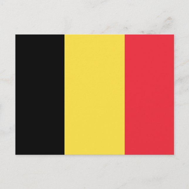 Carte Postale Drapeau de la Belgique (Devant)