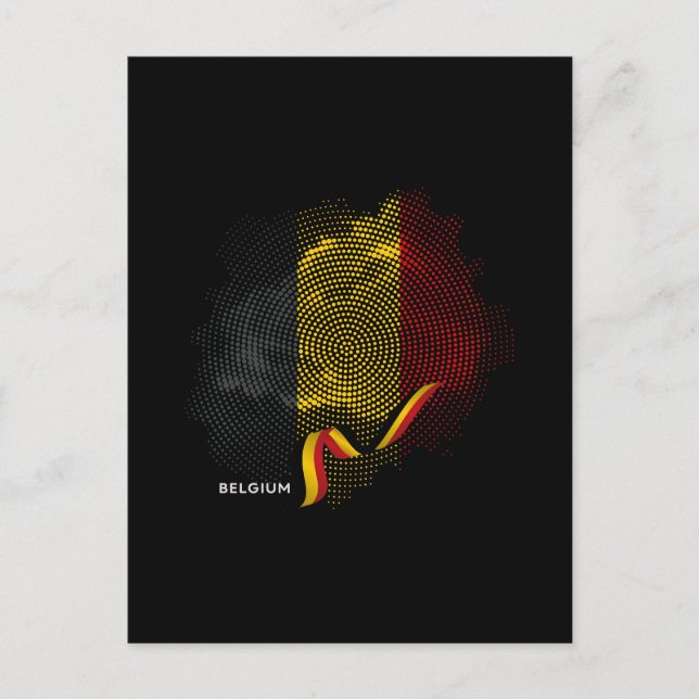 Carte Postale Drapeau de la Belgique (Devant)