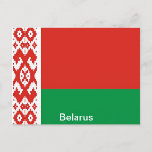 Carte Postale Drapeau de la Biélorussie