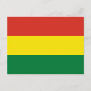 Carte Postale Drapeau de la Bolivie
