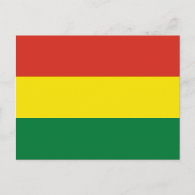 Carte Postale Drapeau de la Bolivie (Devant)