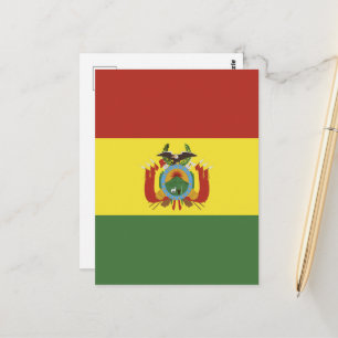 Carte Postale Drapeau de la Bolivie