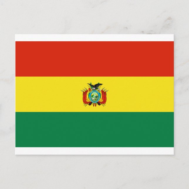 Carte Postale Drapeau de la Bolivie (Devant)