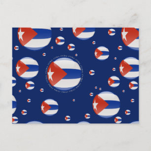 Carte Postale Drapeau de la bulle cubaine