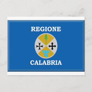 Carte Postale Drapeau de la Calabre (Italie)