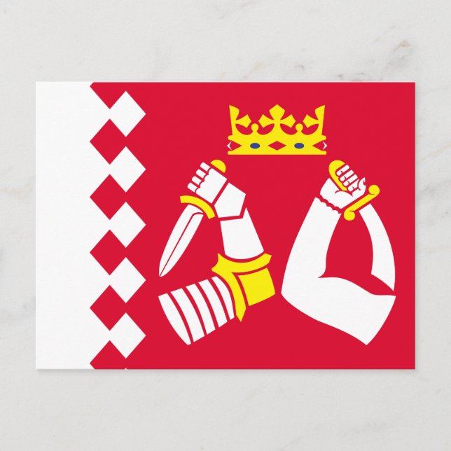 Carte Postale Drapeau de la Carélie du Nord (Devant)