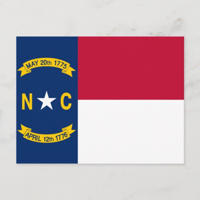 Carte Postale Drapeau de la Caroline du Nord (Devant)