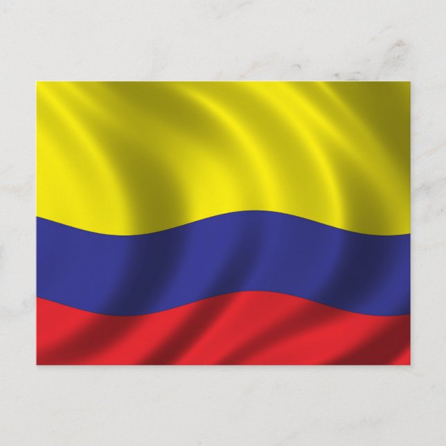 Carte Postale Drapeau de la Colombie (Devant)