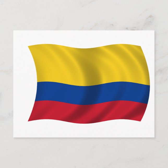 Carte Postale Drapeau de la Colombie (Devant)