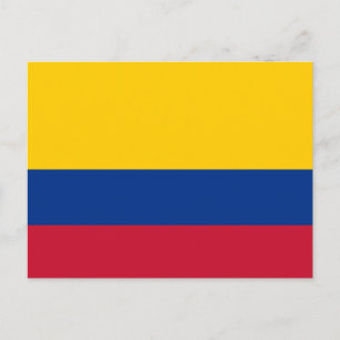 Carte Postale Drapeau de la Colombie