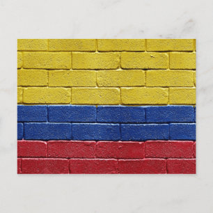 Carte Postale Drapeau de la Colombie