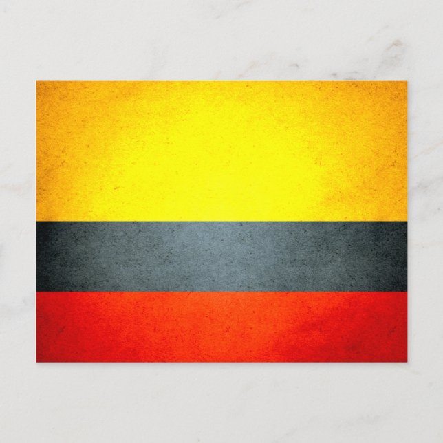 Carte Postale Drapeau de la Colombie baisée par Sun (Devant)
