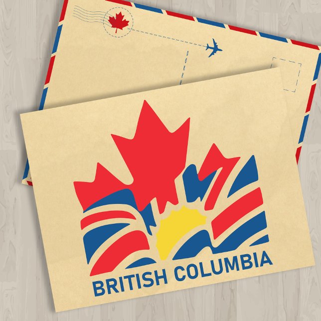 Carte Postale Drapeau de la Colombie-Britannique Canada Souvenir (Créateur téléchargé)