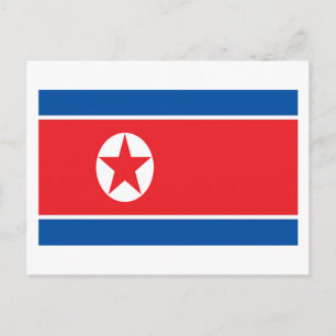 Carte Postale Drapeau de la Corée du Nord