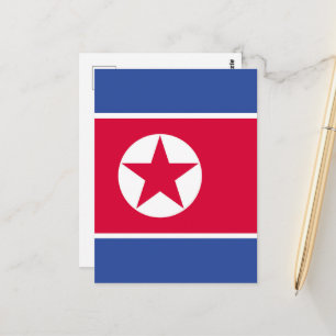 Carte Postale Drapeau de la Corée du Nord