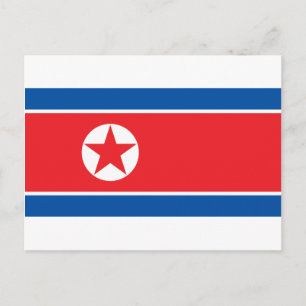 Carte Postale Drapeau de la Corée du Nord