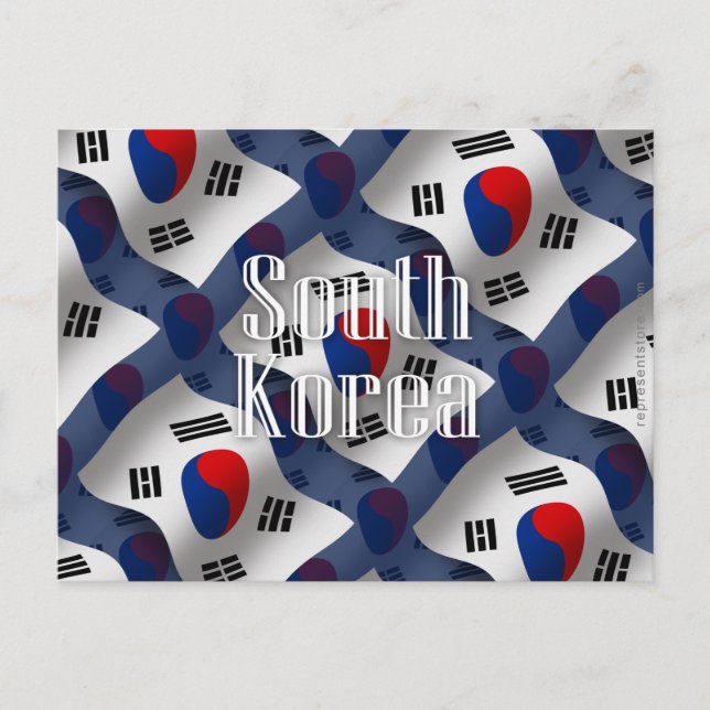 Carte Postale Drapeau de la Corée du Sud (Devant)
