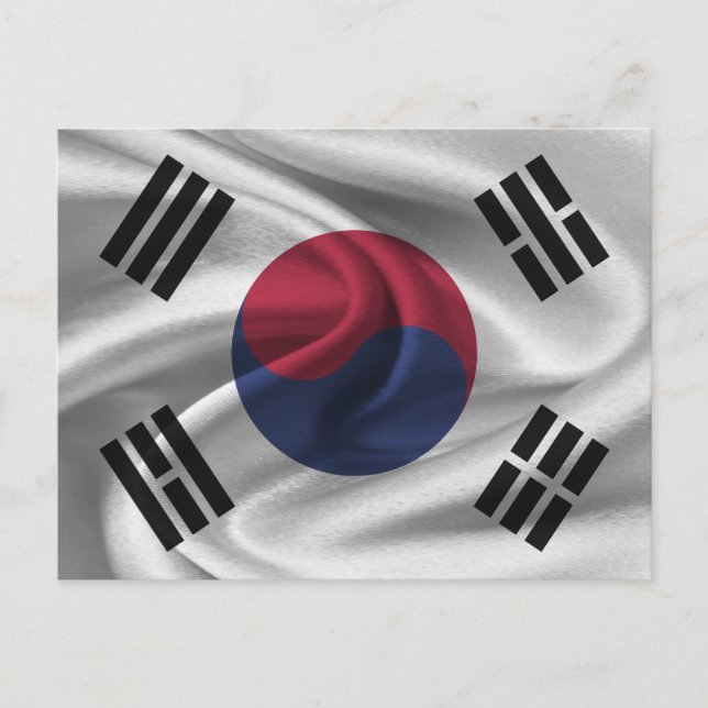 Carte Postale Drapeau de la Corée du Sud (Devant)
