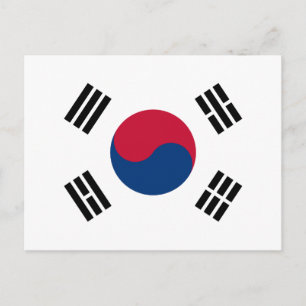 Carte Postale Drapeau de la Corée du Sud - 태 기 극 - 대 한 민 국