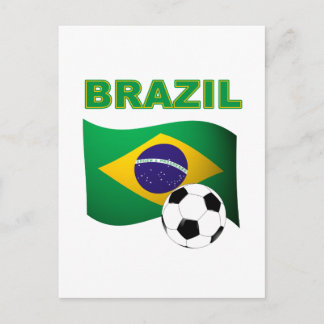 Carte Postale Drapeau de la Coupe du monde de football du Brésil