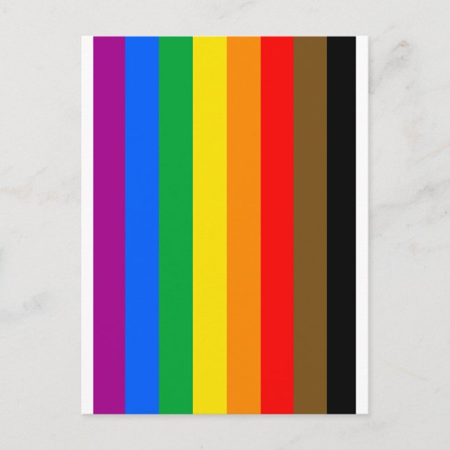 Carte Postale Drapeau de la fierté arc-en-ciel de Philly (Devant)